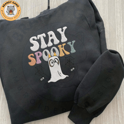 spooky vibes embroidery design, spooky halloween craft embroidery design, stay spooky embroidery machine design