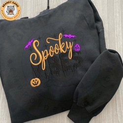 spooky vibes embroidery design, stay spooky craft embroidery file, spooky halloween embroidery design, digital download