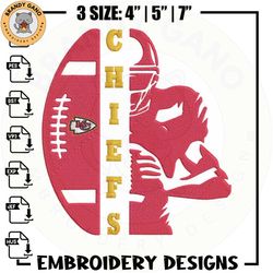 football player kansas city chiefs embroidery design, kansas city chiefs embroidery, nfl embroidery, sport embroidery..j