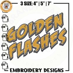 golden flashes logo embroidery design, ncaa embroidery, embroidery design, logo sport embroidery, sport embroidery.jpg