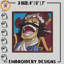 gol d. roger embroidery design, one piece embroidery, anime design, logo design, anime shirt, instant download.jpg