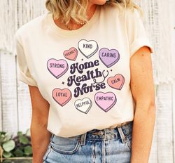 home health nurse shirt, groovy registered nurse valentines day tee, retro candy hearts rn, lpn, lvn nurse shirt, nursin