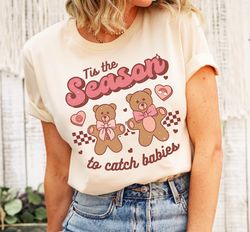 labor and delivery ld nurse shirt, groovy valentines day doula tee, retro candy hearts midwife, mother baby obgyn nicu p