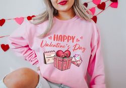 happy valentines day sweatshirt, valentines day sweater, valentines day gift for womens, gift for her, valentines day sw