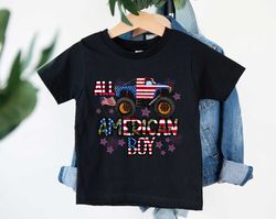 all american boy shirt, american truck shirt, 4th of july shirt, american truck for kids, american boy shirt, american k