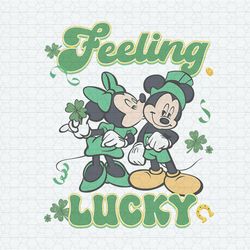 Cute Feeling Lucky Mickey Minnie Couple PNG