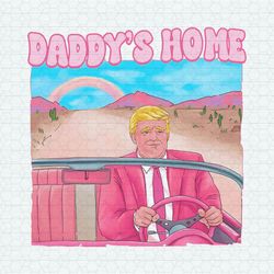 Daddys Home Donald Trump Pink PNG