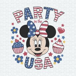 party in the usa minnie independence day svg