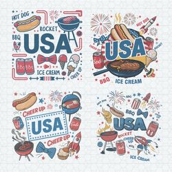 retro usa happy independence day svg png bundle