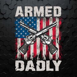 retro armed and dadly usa flag png