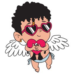 baby benito cupid svg, valentine's day svg, angel svg, bad bunny svg, cricut, silhouette vector cut file
