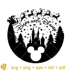 days until disney svg, christmas countdown svg, disney svg