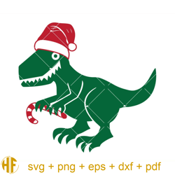 dinosaur wearing santa hat svg, dinosaur kids svg, santa t-rex svg