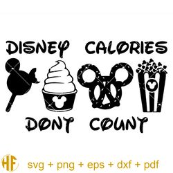 disney calories don't count svg, funny snacks svg, disney