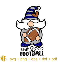 eat sleep football gnome svg, gameday svg, gnomies svg.jpg