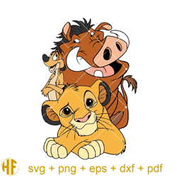 timon simba pumba svg, lion king svg, lion king disney svg