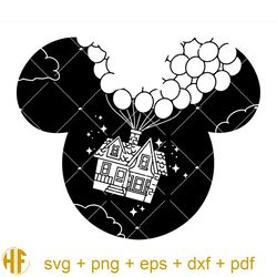 up house svg, up svg, disneyland ears svg, balloon house svg.jpg