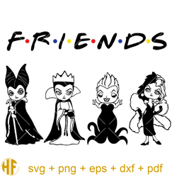 villain friends svg, villain ladies svg, ladies of evil svg.jpg