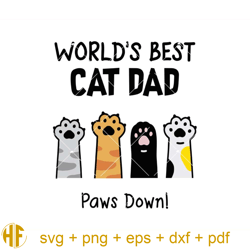 world's best cat dad paws down! svg, cat dad svg, father.jpg