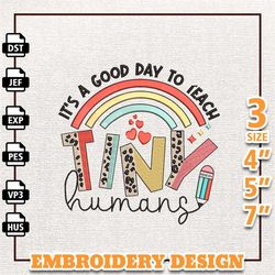 it's a good day to teach tiny humans embroidery designs, back to school embroidery, school life embroidery design,cute