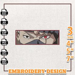 kakashi anime design, anime embroidery design, anime machine embroidery design, gift for anime fan, instant download 1