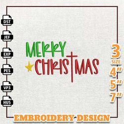merry christmas 2023 embroidery machine design, tis the season embroidery design, instant download