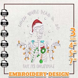 merry xmas embroidery designs, when you are dead inside, christmas embroidery designs, instant download