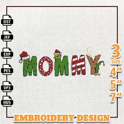 mommy christmas embroidery machine design, tis the season embroidery design, instant download