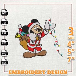 movie embroidery file, merry christmas embroidery machine file, christmas cartoon mouse embroidery file,instant download