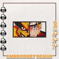 naruto anime design, anime embroidery design, anime machine embroidery design, gift for anime fan, instant download 1