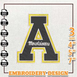 ncaa appalachian state mountaineers, ncaa team embroidery design, ncaa college embroidery design, logo team embroidery