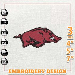 ncaa arkansas razorbacks, ncaa team embroidery design, ncaa college embroidery design, logo team embroidery design