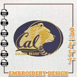 ncaa california golden bears, ncaa team embroidery design, ncaa college embroidery design, logo team embroidery design