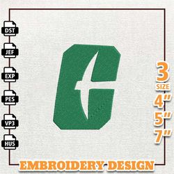 ncaa charlotte 49ers, ncaa team embroidery design, ncaa college embroidery design, logo team embroidery design, instant