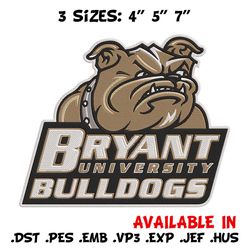 bryant bulldogs mascot embroidery design, nec embroidery,sport embroidery, logo sport embroidery, embroidery design