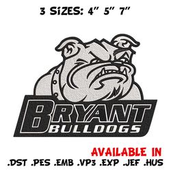 bryant bulldogs logo embroidery design, ncaa embroidery, sport embroidery, logo sport embroidery,embroidery design