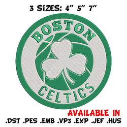 boston celtics logo embroidery design,nba embroidery, sport embroidery, logo sport embroidery, embroidery design