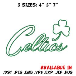 boston celtics logo embroidery design, nba embroidery, sport embroidery, logo sport embroidery, embroidery design