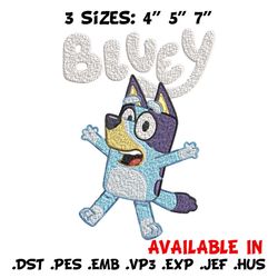 bluey embroidery, bluey cartoon embroidery, cartoon embroidery, cartoon shirt, embroidery file, instant download