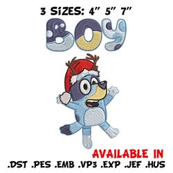 bluey boy embroidery design, bluey embroidery, embroidery file, chrismas embroidery, anime shirt, digital download