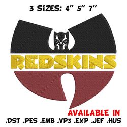 black panther washington redskins embroidery design, redskins embroidery, nfl embroidery, logo sport embroidery