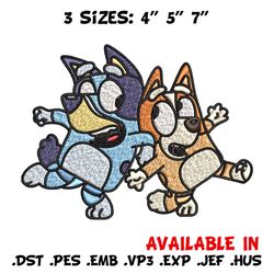 bingo and bluey embroidery, bluey embroidery, embroidery file, cartoon design, cartoon shirt, digital download