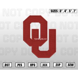 oklahoma sooners embroidery file, ncaa teams embroidery designs, machine embroidery design file