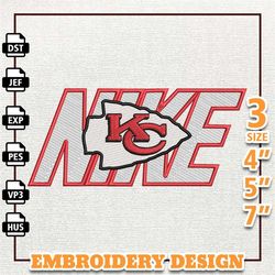 nfl kansas city chiefs, nike nfl embroidery design, nfl team embroidery design, nike embroidery design, instant download