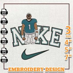 nfl jalent hurts, nike nfl embroidery design, nfl team embroidery design, nike embroidery design, instant download