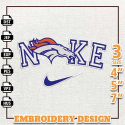 nfl denver broncos, nike nfl embroidery design, nfl team embroidery design, nike embroidery design, instant download 5