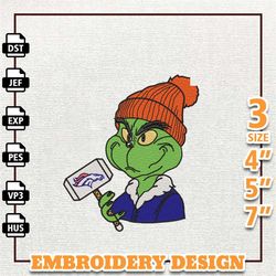 nfl denver broncos, grinch nfl embroidery design, nfl team embroidery design, grinch embroidery design, instant download