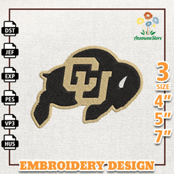 NCAA Colorado Buffaloes, NCAA Team Embroidery Design, NCAA College Embroidery Design, Logo Team Embroidery Design