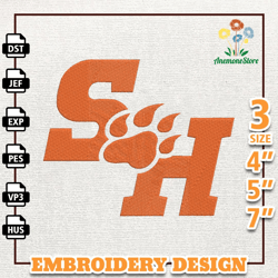 NCAA Sam Houston Bearkats, NCAA Team Embroidery Design, NCAA College Embroidery Design, Logo Team Embroidery Design, Ins