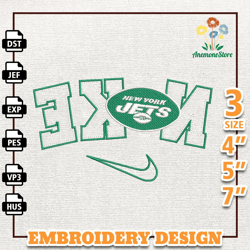 NFL New York Jets, Nike NFL Embroidery Design, NFL Team Embroidery Design, Nike Embroidery Design, Instant Download 4